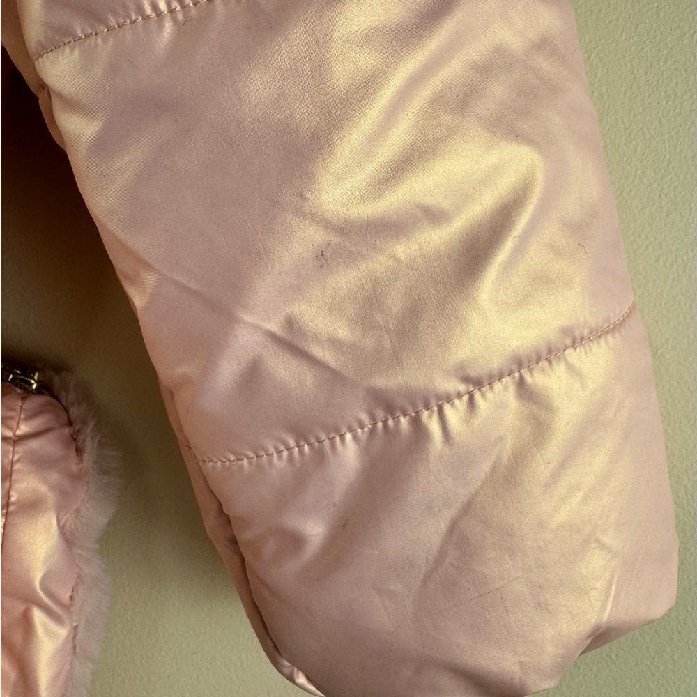 Le Chic Metallic Pink Puffy Coat with Belt Bag - Picture 9 of 10